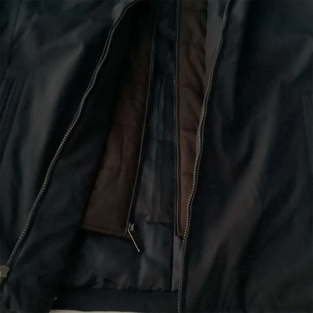Weatherproof Men's Hooded Windbreaker Jacket Black XL Winter Casual‎